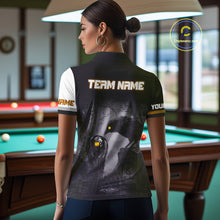Load image into Gallery viewer, Personalized Orange 8 Ball Pool Crows Billiard Shirts For Women, Halloween Pool Team Jersey Outfit TDM4509