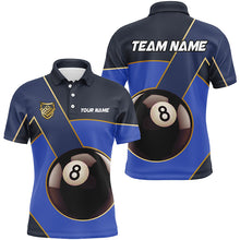 Load image into Gallery viewer, Best Custom 8 Ball Pool Billiard Jersey For Men, Personalized Billiard Tournament Team Shirts |Blue TDM2442