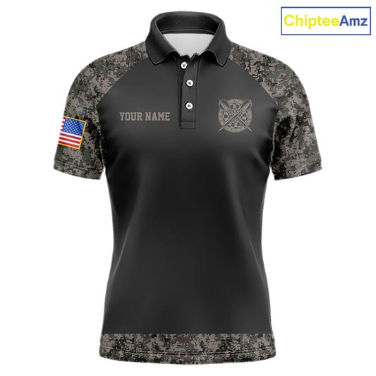 Personalized Retro Camo US Flag Darts Shirt For Men, Patriotic Darts Team Jersey Polo & 1/4 Zip TDM6260