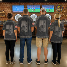 Load image into Gallery viewer, Personalized Retro Camo US Flag Darts Shirt For Women, Patriotic Darts Team Jersey Polo &amp; 1/4 Zip TDM6260