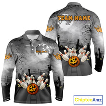 Load image into Gallery viewer, Funny Bowling Halloween Shirt For Men Custom Halloween Bowling Jersey Team Polo &amp; 1/4 Zip TDM4949