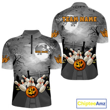 Load image into Gallery viewer, Funny Bowling Halloween Shirt For Men Custom Halloween Bowling Jersey Team Polo &amp; 1/4 Zip TDM4949