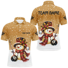 Load image into Gallery viewer, Funny Christmas Snow Effigy 8 Ball Pool Billiard Shirts For Men Custom Christmas Billiard Jerseys TDM2923