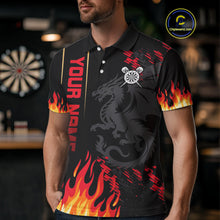 Load image into Gallery viewer, Red Black Dragon Dartboards Custom Flame Dart Shirts For Men, Dart Team Jerseys NYN0081
