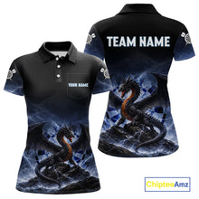 Load image into Gallery viewer, Lightning Dragon Darts Shirt With Pocket Option For Women, Dart Jersey |Blue TDM6029