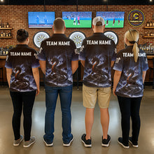 Load image into Gallery viewer, Lightning Dragon Darts Shirt With Pocket Option For Women, Dart Jersey |Blue TDM6029