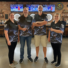 Load image into Gallery viewer, Lightning Dragon Darts Shirt With Pocket Option For Women, Dart Jersey |Blue TDM6029