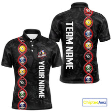 Load image into Gallery viewer, DNA Billiard Shirts For Men Custom Funny Pool Balls Billiard Jerseys Team Polo &amp; Quarter Zip TDM3862