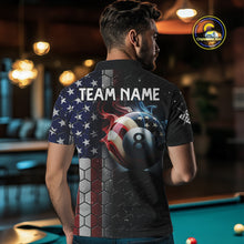 Load image into Gallery viewer, Custom Billiard Jersey For Men, 8 Ball Pool Shirt With American Flag, Billiard Polo &amp; 1/4 Zip Shirt TDM3867