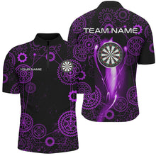 Load image into Gallery viewer, Purple Darts Gearwheel Pattern Custom Dart Shirts For Men, Dart Jerseys Darts League Team Uniform TDM3189