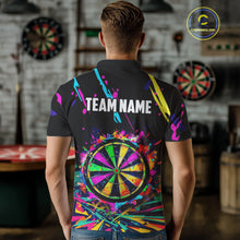 Load image into Gallery viewer, Colorful Neon Darts Shirts For Men Custom Darts Jerseys Polo &amp; 1/4 Zip, Darts Team Shirt TDM3878