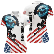 Load image into Gallery viewer, Personalized Eagle American Flag Billiard Player Shirts For Women Custom Patriotic Billiard Jerseys TDM1601