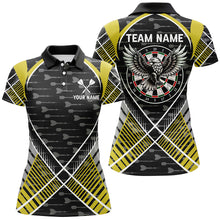 Load image into Gallery viewer, Darts Eagle Arrow Pattern Custom Polo &amp; Quarter-Zip Shirts For Women Best Darts Team Jerseys |Yellow TDM2203
