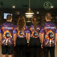 Load image into Gallery viewer, Flame 8 Ball Billiard Shirt For Women Custom Funny Pool Shirt, Billiard Team Jersey Polo &amp; 1/4 Zip TDM5714