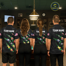 Load image into Gallery viewer, Personalized Scratch Black 8 Ball Billiard Shirt For Women, Pool Team Jersey Polo 1/4 Zip |Green TDM6070