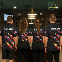 Load image into Gallery viewer, Personalized Scratch Black 8 Ball Billiard Shirt For Women, Pool Team Jersey Polo 1/4 Zip |Red TDM6072