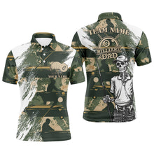 Load image into Gallery viewer, Grunge Camo Skull Pool Player Billiard Shirts For Men Custom Funny Father&#39;s Day Billiard Shirts TDM1613