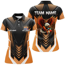 Load image into Gallery viewer, Personalized Funny Eagle Billiard Shirts For Women Custom Name Orange Billiard Balls Sports Jerseys TDM2222