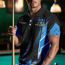 Load image into Gallery viewer, Personalized Funny Eagle Billiard Shirts For Men Custom Name Blue Billiard Balls Sports Jerseys TDM2223