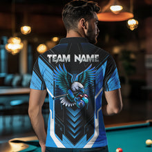 Load image into Gallery viewer, Personalized Funny Eagle Billiard Shirts For Men Custom Name Blue Billiard Balls Sports Jerseys TDM2223
