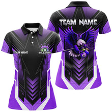 Load image into Gallery viewer, Personalized Funny Eagle Billiard Shirts For Women Custom Name Purple Billiard Balls Sports Jerseys TDM2224