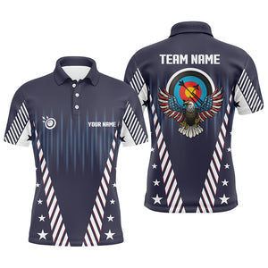 Personalized Eagle American Archery Target Polo Shirts For Men Custom US Archery Jerseys Shirts TDM0570