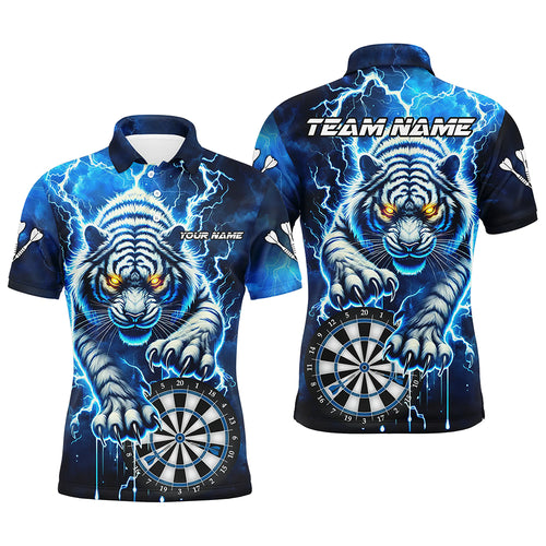 Personalized Thunder Lightning Tiger Dart Shirts For Men Custom 3D Dart League Jerseys Uniform TDM2980