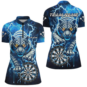 Personalized Thunder Lightning Tiger Dart Shirts For Women Custom 3D Dart League Jerseys Uniform TDM2980