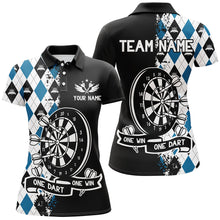 Load image into Gallery viewer, One Dart One Win Custom Argyle Darts Shirts For Women, Funny Darts Team Shirts Best Dart Jerseys TDM3227