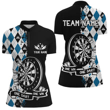 Load image into Gallery viewer, One Dart One Win Custom Argyle Darts Shirts For Women, Funny Darts Team Shirts Best Dart Jerseys TDM3227