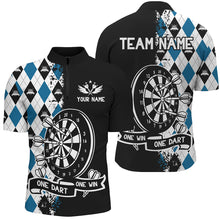 Load image into Gallery viewer, One Dart One Win Custom Argyle Darts Shirts For Men, Funny Darts Team Shirts Best Dart Jerseys TDM3227