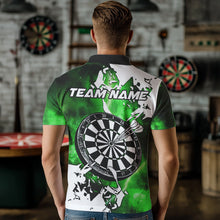 Load image into Gallery viewer, Lightning Grunge Dartboard Custom 3D Printed Darts Shirts For Men, Darts Team Jerseys |Green TDM3723