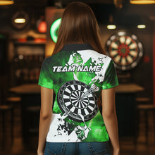 Load image into Gallery viewer, Lightning Grunge Dartboard Custom 3D Printed Darts Shirts For Women, Darts Team Jerseys |Green TDM3723