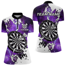Load image into Gallery viewer, Lightning Grunge Dartboard Custom 3D Printed Darts Shirts For Women, Darts Team Jerseys |Purple TDM3724