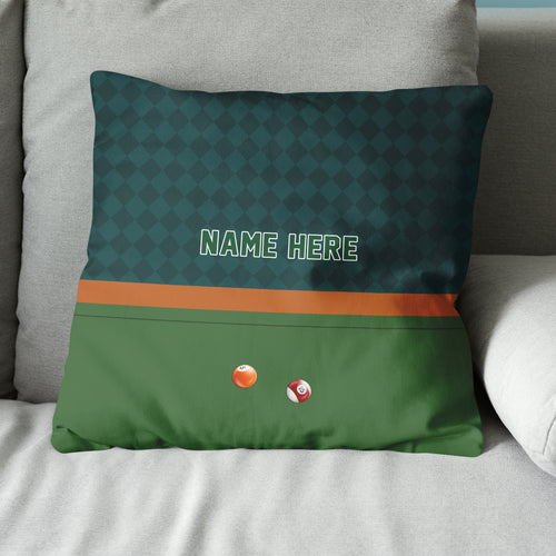 Personalized Billiard Pool Game Pillow, Billiard Room Decorative Pillow TDM0909