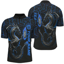 Load image into Gallery viewer, Personalized Blue Big Dragon 3D Printed Darts Shirts For Men Custom Team League Darts Jerseys TDM3006