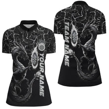 Load image into Gallery viewer, Personalized Black White Big Dragon 3D Printed Dart Shirts For Women Custom Team League Darts Jerseys TDM3007