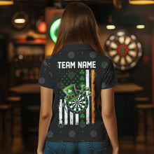 Load image into Gallery viewer, Irish American Flag Saint Patrick Day Dart Shirts For Women Custom Luckiest Shamrock Dart Jerseys TDM3606