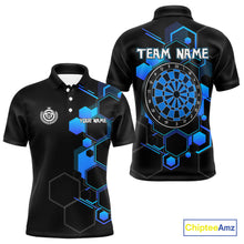 Load image into Gallery viewer, Orange Sport Style Dart Arrows Dart Polo &amp; 1/4 Zip Shirts For Men, Dart Jerseys NYN0059