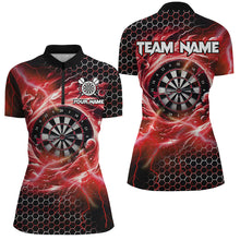 Load image into Gallery viewer, Funny 3D Dartboard Storm Thunder Custom Darts Shirts For Women Team League Darts Jerseys | Red TDM2549