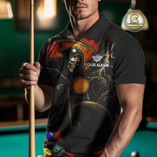 Load image into Gallery viewer, Personalized Grim Reaper Motorcycle Billiards Shirt For Men Custom Skull Billiard Team Jersey TDM5253