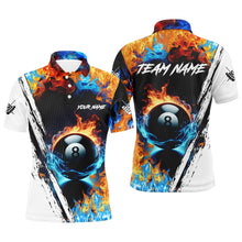 Load image into Gallery viewer, 8 Ball Pool Water Fire Custom 3D All Over Print Billiard Shirts For Men, Billiard Team Jerseys TDM2286