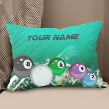 Load image into Gallery viewer, Personalized 3D Green Billiards Balls Pillow Custom Pillow Pool Billiard TDM0779
