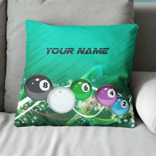 Load image into Gallery viewer, Personalized 3D Green Billiards Balls Pillow Custom Pillow Pool Billiard TDM0779