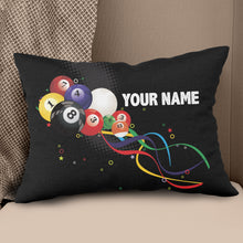 Load image into Gallery viewer, Custom Pillow Multicolor Billiard Balls Customized Pillows Billiard Gift TDM0782