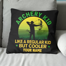 Load image into Gallery viewer, Custom Funny Archery Kid Retro Vintage Pillow, Funniest Pillows Gifts TDM0786