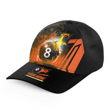 Load image into Gallery viewer, Billiard 8 Ball Flame Orange Version 3D Printed Caps For Player, Best Customized Top Hats Billiards TDM1117