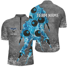 Load image into Gallery viewer, Custom Ball 8 Thunder Lighting Grunge Billiard Shirts For Men Best Billiard Team Jersey |Blue TDM1657