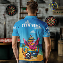 Load image into Gallery viewer, Personalized Funny Tropical Flamingo Darts Shirt For Men Custom Darts Jersey Outfit, Darts Gifts TDM4408