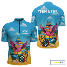 Load image into Gallery viewer, Personalized Funny Tropical Flamingo Darts Shirt For Men Custom Darts Jersey Outfit, Darts Gifts TDM4408